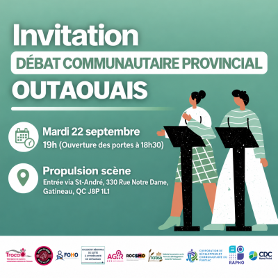 Affiche de débat des candidats 22 septembre